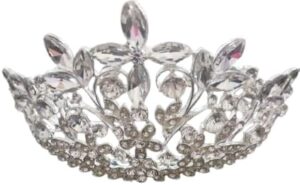 تاج كريستالي مرصع بأحجار الراين - غطاء رأس أنيق للزفاف والحفلات-B0FRXX28VJ