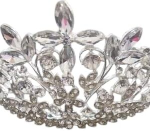 تاج كريستالي مرصع بأحجار الراين - غطاء رأس أنيق للزفاف والحفلات-B0FRXX28VJ