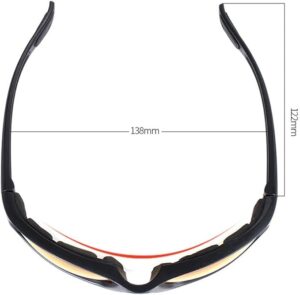 نظارات واقية من الرياح واقية من الاشعة فوق البنفسجية لحماية العين للرجال  قطعة واحدة-B0FMR663D7