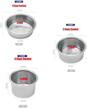 سلة ترشيح غير مضغوطة من الفولاذ المقاوم للصدأ لآلات القهوة من متجر ماي سوق (ارتفاع ٣٦ مم)-B0FQPDVQLB