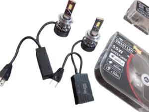 مصابيح أمامية LED ذكية 55 وات - قوة فائقة 6000 لومن، 6000 كلفن أبيض بارد، مصابيح LED للسيارة جاهزة للتوصيل والتشغيل، عبوة من قطعتين-B0FS6XJ5WH