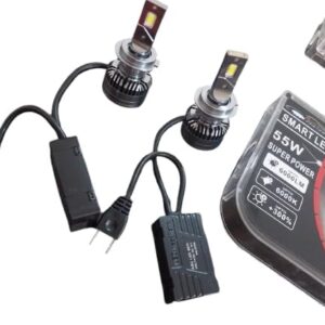 مصابيح أمامية LED ذكية 55 وات - قوة فائقة 6000 لومن، 6000 كلفن أبيض بارد، مصابيح LED للسيارة جاهزة للتوصيل والتشغيل، عبوة من قطعتين-B0FS6XJ5WH