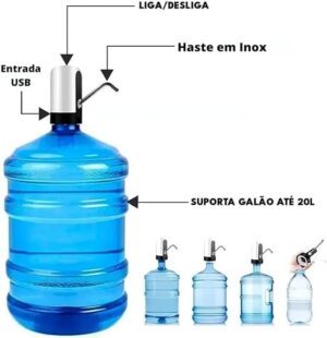 مضخة مياه كهربائية - مضخة مياه شرب محمولة قابلة لإعادة الشحن عبر USB لزجاجات سعة 5 جالون - مضخة مياه أوتوماتيكية بلمسة واحدة - قطعة واحدة-B0FQ3YYWMR