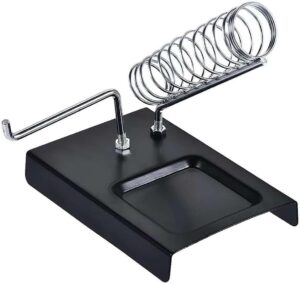 حامل مكواة لحام بقاعدة معدنية وحامل ملف - حامل مكواة متين مع صينية إسفنجية لإصلاح الإلكترونيات والأعمال اليدوية والهوايات قطعة واحدة-B0FQ3WYGMS