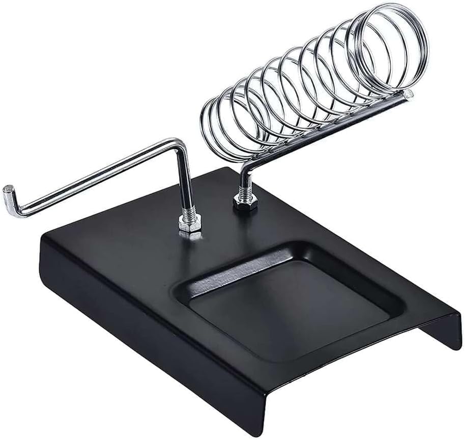 حامل مكواة لحام بقاعدة معدنية وحامل ملف - حامل مكواة متين مع صينية إسفنجية لإصلاح الإلكترونيات والأعمال اليدوية والهوايات قطعة واحدة-B0FQ3WYGMS