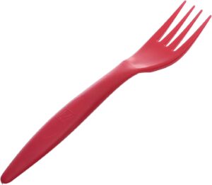 طقم أدوات مائدة بلاستيك - 9 قطع (أحمر) - مثالي للحفلات والنزهات والاستخدام اليومي-B0FQJMFY1Q