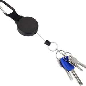 51Lz5Lr2NDL._AC_SX522_ حامل شارة قابل للسحب مع مشبك حلقة تثبيت - بكرة بطاقة هوية شديدة التحمل مع حلقة مفاتيح للعمل والمكتب والاستخدام الخارجي قطعة واحدة-B0FS1KPRNB