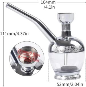 غليون مياه جديد على شكل زجاجة، شيشة صغيرة محمولة، غليون تدخين التبغ، هدية صحية، فلتر أنبوب معدني، فلترة شيشة-  B0FSDVC4D4