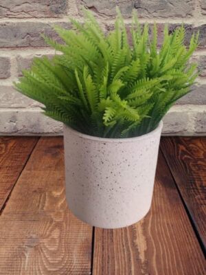 (قطعة واحدة) نبات سرخس صناعي في وعاء زخرفي - نبات أخضر صناعي صغير لتزيين المنزل والمكتب والمكتب-B0FS7RF8LG