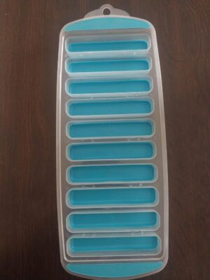 صينية مكعبات ثلج سيليكون مستطيلة بغطاء – لون أزرق - 1 قطعة - 29 سم*14 سم-B0FPFT2833