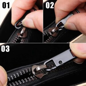 طقم تصليح فوري بديل لسحّاب معدني عالمي، قابل للفصل، مناسب للأمتعة والحقائب والملابس - ألوان عشوائية (5)-B0FQG4FVBX