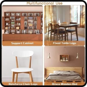 قطع أثاث فولاذية موصل زاوية عالمي على شكل شبه منحرف مع مسامير لطاولة الخزانة والكرسي موصل زاوية عالمي (2)-B0FSSGD58Q