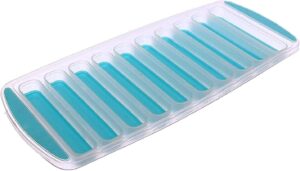 صينية مكعبات ثلج سيليكون مستطيلة بغطاء – لون أزرق - 1 قطعة - 29 سم*14 سم-B0FPFT2833