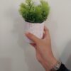 نبات صناعي في وعاء، نبات أخضر واقعي مع وعاء مزخرف، ديكور مكتب منزلي داخلي-B0FS745XLN