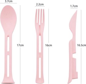 طقم ملاعق بلاستيكية مع وعاء تخزين - ١٨ قطعة - أدوات مائدة خفيفة الوزن وقابلة لإعادة الاستخدام للمطبخ والحفلات والاستخدام الخارجي-B0FRG6C8NW