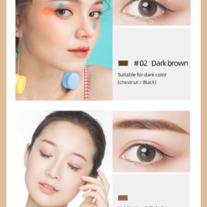 قلم حواجب 4 نقاط Maquillajes Para Mujer قلم حواجب سائل مقاوم للماء قلم حواجب طويل الأمد لون أسود-B0FR2617RN