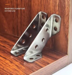 قطع أثاث فولاذية موصل زاوية عالمي على شكل شبه منحرف مع مسامير لطاولة الخزانة والكرسي موصل زاوية عالمي (2)-B0FSSGD58Q