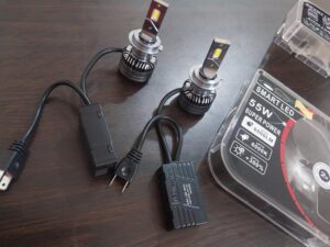 مصابيح أمامية LED ذكية 55 وات - قوة فائقة 6000 لومن، 6000 كلفن أبيض بارد، مصابيح LED للسيارة جاهزة للتوصيل والتشغيل، عبوة من قطعتين-B0FS6XJ5WH