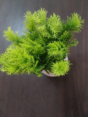 نبات صناعي في وعاء، نبات أخضر واقعي مع وعاء مزخرف، ديكور مكتب منزلي داخلي-B0FS745XLN