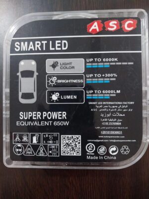 مصابيح أمامية LED ذكية 55 وات - قوة فائقة 6000 لومن، 6000 كلفن أبيض بارد، مصابيح LED للسيارة جاهزة للتوصيل والتشغيل، عبوة من قطعتين-B0FS6XJ5WH