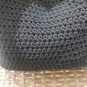(قطعة واحدة) حقيبة يد كروشيه مطرزة يدويًا - حقيبة كتف كبيرة 30 * 35 سم - أسود-B0FSD2H3KM