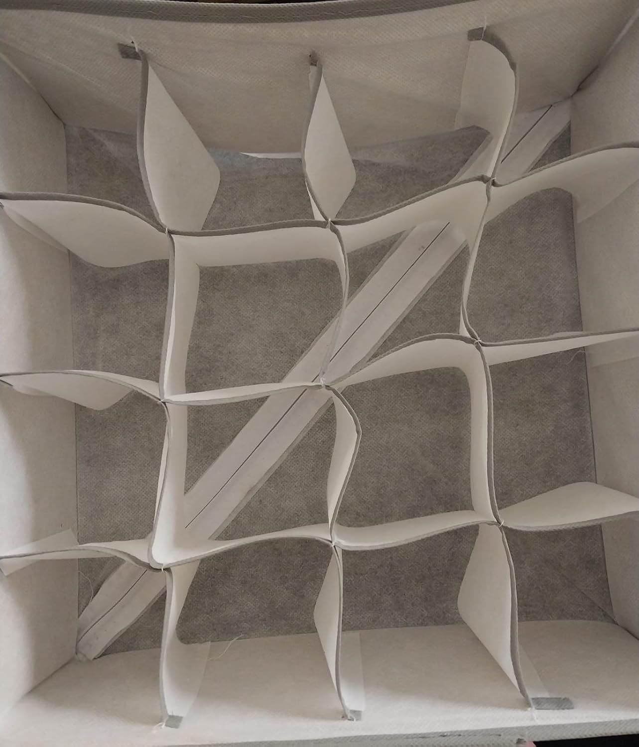 منظم أدراج قماشي قابل للطي من ماي سوق - صندوق تخزين 16 خلية للملابس الداخلية والجوارب وربطات العنق والإكسسوارات - فاصل خزانة موفر -B0FR1WDHRK