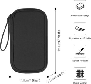 حقيبة تخزين إلكترونية لتنظيم الهواتف المحمولة، وباور بانك، والكابلات، وسماعات الأذن، وحقيبة حمل لحزام الساعة (مقاس 11×19 سم)-B0FR9M9R8T