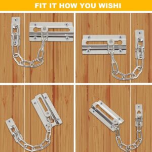 قفل سلسلة باب من الفولاذ المقاوم للصدأ - حارس أمان شديد التحمل للمنزل والشقق والمكتب - تركيب سهل مع براغي متضمنة قطعة واحدة-B0FRZ7KHG4