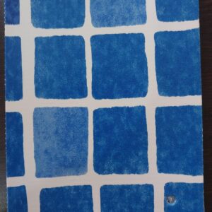 ورق حائط أو لاينر حمام سباحة بنقشة مربعات زرقاء وبيضاء.ورق حائط بنقشة فسيفساء -1متر-قطعه واحده