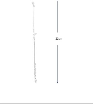 سوار نبضات قلب فضي أنيق للنساء - سلسلة نبضات حياة بسيطة قابلة للتعديل - هدية رائعة-B0FV3CG7SD