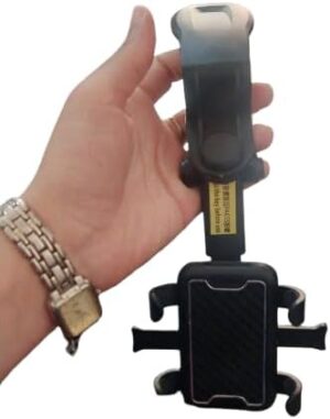 حامل هاتف للسيارة على مرآة الرؤية الخلفية بزاوية 360 درجة - قابل للتعديل، مضاد للاهتزاز، مثبت بمشبك-B0FT81JK79