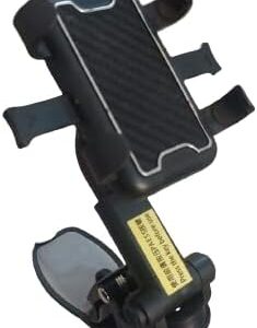 حامل هاتف للسيارة على مرآة الرؤية الخلفية بزاوية 360 درجة - قابل للتعديل، مضاد للاهتزاز، مثبت بمشبك-B0FT81JK79