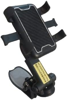 حامل هاتف للسيارة على مرآة الرؤية الخلفية بزاوية 360 درجة - قابل للتعديل، مضاد للاهتزاز، مثبت بمشبك-B0FT81JK79