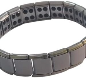 سوار العلاج المغناطيسي الفاخر للرجال والنساء - طول 22 سم - من الفولاذ المقاوم للصدأ - لتخفيف الألم والحصول على فوائد صحية - تصميم أنيق وقابل للتعديل-B0FTZ3YWWM