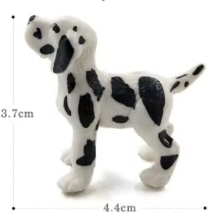 تمثال صغير لكلب دالماسي - لعبة قابلة للتجميع تمثال مصغر لطيف لجرو دالماسي، تمثال صغير لكلب دالماسي لديكور المنزل 3 * 4 سم-B0FSZTP6W8