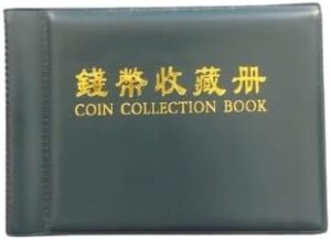 حامل عملات محمول من الجلد الصناعي الأسود مزود بـ 60 جيبًا | منظم صغير (10×14 سم) هدية مثالية لهواة جمع العملات-B0FTX4VCGG