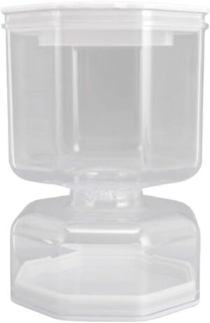 برطمان مخلل - وعاء بلاستيكي شفاف بغطاء للمخللات المنزلية - 15 سم- B0FT35RG58