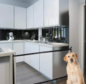 بوابة أمان محمولة شبكية للحيوانات الأليفة - سهلة التركيب للمداخل والممرات (180 سم × 72 سم)-B0FTF8VVHQ