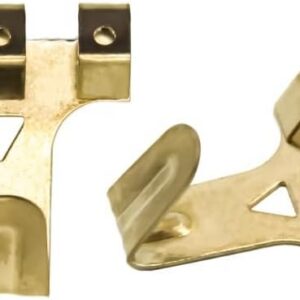 مجموعة (5 قطع) من مسامير ومشابك إطارات الصور المصنوعة من النحاس المتين (مجموعة أدوات تعليق الأعمال الفنية) (2×2.5 سم)-B0FTVJ9R68
