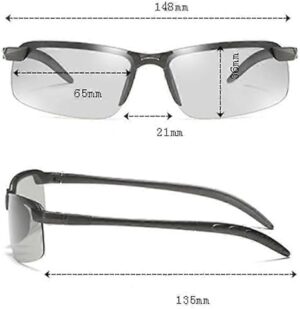 نظارات شمسية رياضية خفيفة الوزن بدون إطار - حماية من الأشعة فوق البنفسجية، إطار متين ومريح للأنشطة الخارجية-B0FT86W4SS