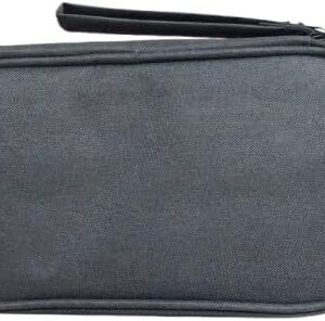 حقيبة سفر لتنظيم الأجهزة الإلكترونية - حقيبة تخزين محمولة للكابلات، وبنك الطاقة، والشواحن، والقرص الصلب، والملحقات - صغيرة الحجم وخفيفة الوزن (19 × 12 سم) - أسود-B0FTM3QGC8