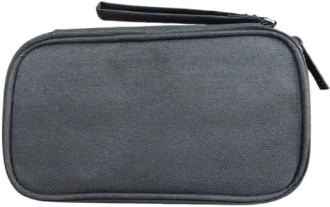 حقيبة سفر لتنظيم الأجهزة الإلكترونية - حقيبة تخزين محمولة للكابلات، وبنك الطاقة، والشواحن، والقرص الصلب، والملحقات - صغيرة الحجم وخفيفة الوزن (19 × 12 سم) - أسود-B0FTM3QGC8