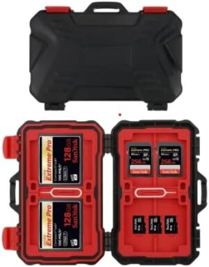 حامل بطاقة الذاكرة، حافظة حماية صلبة لبطاقة الذاكرة مقاومة للماء ومضادة للصدمات-B0FT8HQ7S9