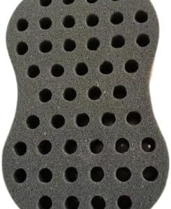 فرشاة إسفنجية لتجعيد الشعر الطبيعي والضفائر - إسفنجة تجعيد مزدوجة الجوانب لتصفيف الشعر الأفريقي 20 × 12 سم-B0FT2T4SQC