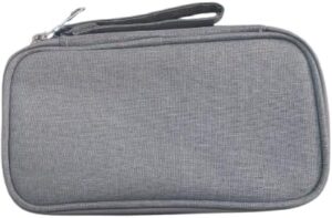 حقيبة سفر لتنظيم الأجهزة الإلكترونية - حقيبة تخزين محمولة للكابلات، وبنك الطاقة، والشواحن، والقرص الصلب، والملحقات - صغيرة الحجم وخفيفة الوزن (19 × 12 سم) - أسود-B0FTM3QGC8