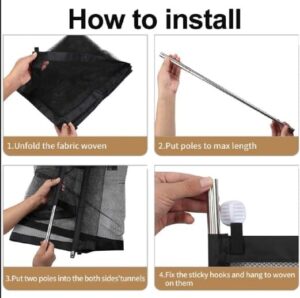 بوابة أمان محمولة شبكية للحيوانات الأليفة - سهلة التركيب للمداخل والممرات (180 سم × 72 سم)-B0FTF8VVHQ