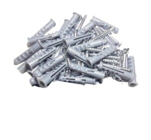 مجموعة (25 قطعة) من سدادات ومسامير الحائط، مثبتات بلاستيكية مع مسامير رأس فيليبس مطلية بالزنك - مجموعة تثبيت شديدة التحمل-B0FTZ6M5P7