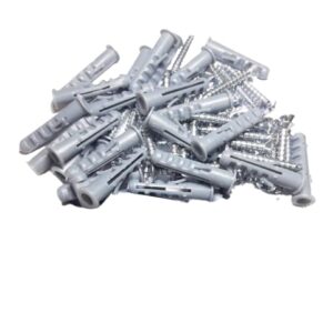 مجموعة (25 قطعة) من سدادات ومسامير الحائط، مثبتات بلاستيكية مع مسامير رأس فيليبس مطلية بالزنك - مجموعة تثبيت شديدة التحمل-B0FTZ6M5P7