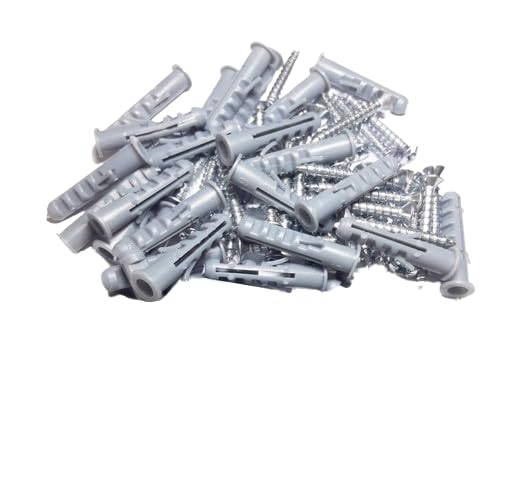 مجموعة (25 قطعة) من سدادات ومسامير الحائط، مثبتات بلاستيكية مع مسامير رأس فيليبس مطلية بالزنك - مجموعة تثبيت شديدة التحمل-B0FTZ6M5P7