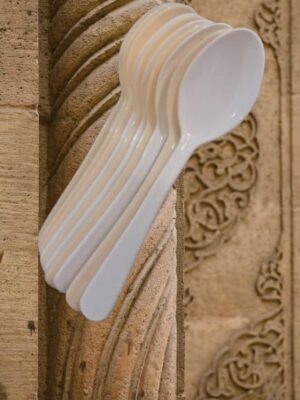 ملاعق بلاستيكية صغيرة عالية الجودة للاستخدام مرة واحدة. تتميز هذه الملاعق بحجمها المثالي (9.5 سم)، وهي مثالية للحلويات والمقبلات الصغيرة-B0FTZ626YF